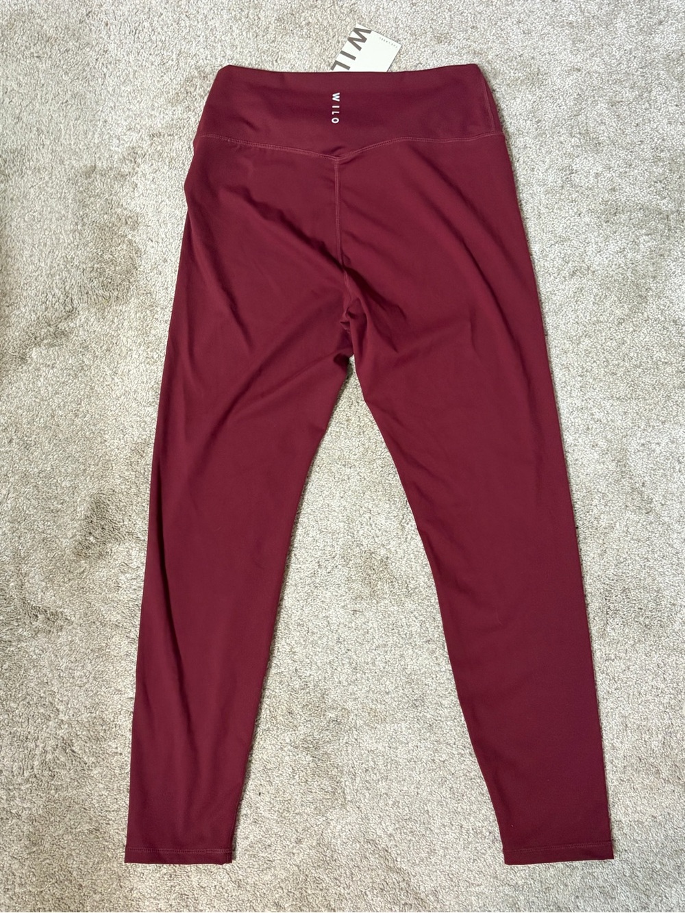 WILO The Label in Burgundy High-Rise Active Leggings & Sports Bra Set - Picture 6 of 10